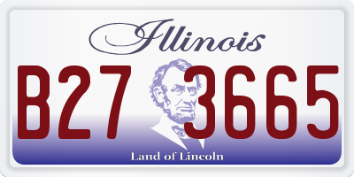 IL license plate B273665