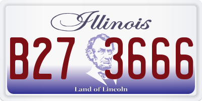 IL license plate B273666