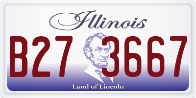 IL license plate B273667