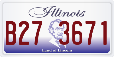 IL license plate B273671