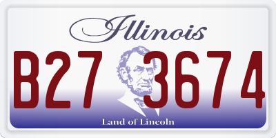 IL license plate B273674