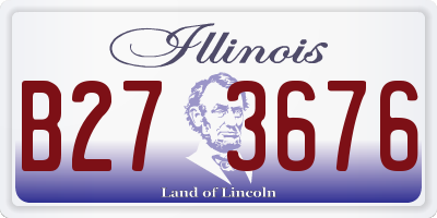 IL license plate B273676