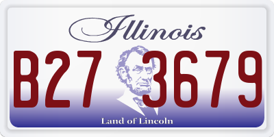IL license plate B273679