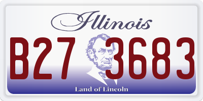 IL license plate B273683