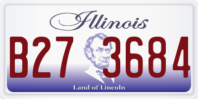 IL license plate B273684