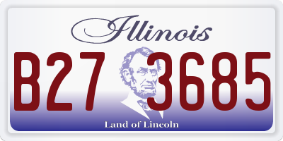IL license plate B273685