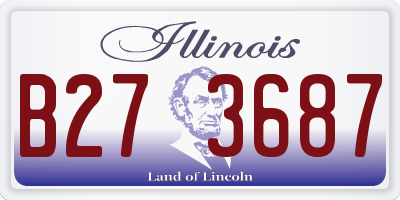 IL license plate B273687