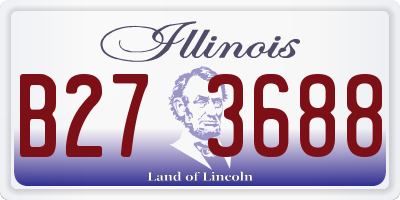 IL license plate B273688