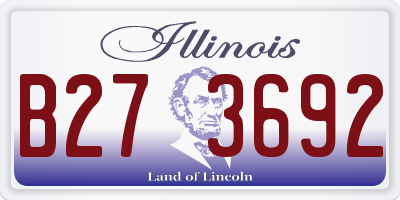 IL license plate B273692