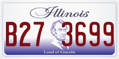 IL license plate B273699