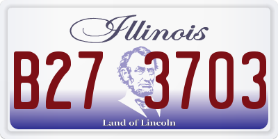 IL license plate B273703