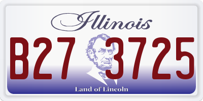 IL license plate B273725