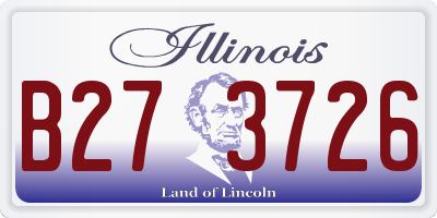 IL license plate B273726