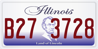 IL license plate B273728