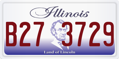 IL license plate B273729