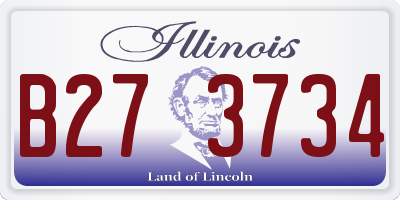IL license plate B273734