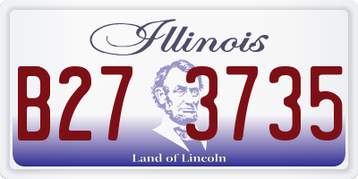 IL license plate B273735