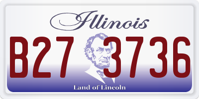 IL license plate B273736
