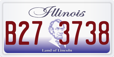 IL license plate B273738