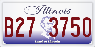 IL license plate B273750