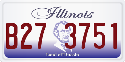 IL license plate B273751