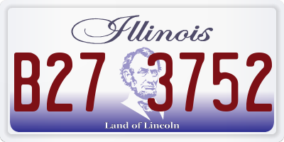 IL license plate B273752