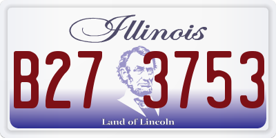 IL license plate B273753
