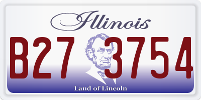 IL license plate B273754