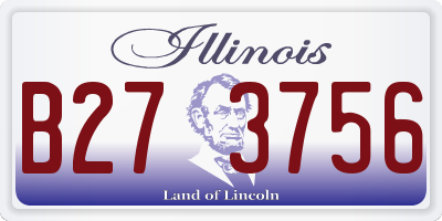 IL license plate B273756