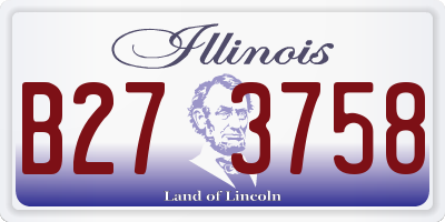 IL license plate B273758
