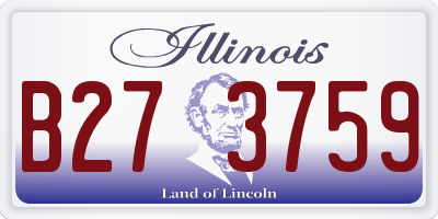IL license plate B273759