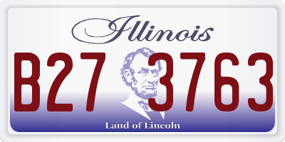 IL license plate B273763