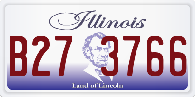 IL license plate B273766