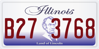 IL license plate B273768