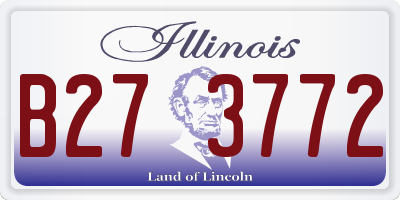 IL license plate B273772