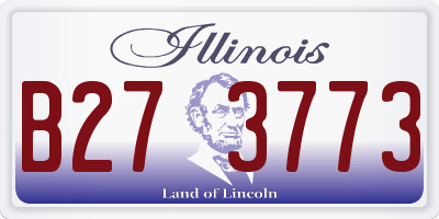 IL license plate B273773