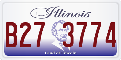 IL license plate B273774