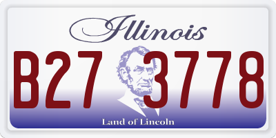 IL license plate B273778