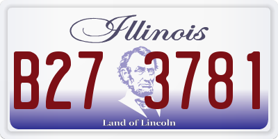IL license plate B273781