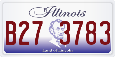 IL license plate B273783