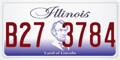IL license plate B273784