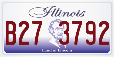 IL license plate B273792