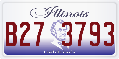 IL license plate B273793
