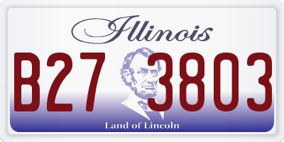 IL license plate B273803