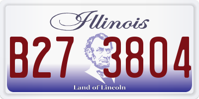 IL license plate B273804