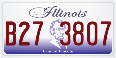 IL license plate B273807
