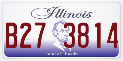 IL license plate B273814