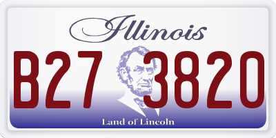 IL license plate B273820