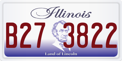IL license plate B273822