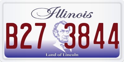 IL license plate B273844